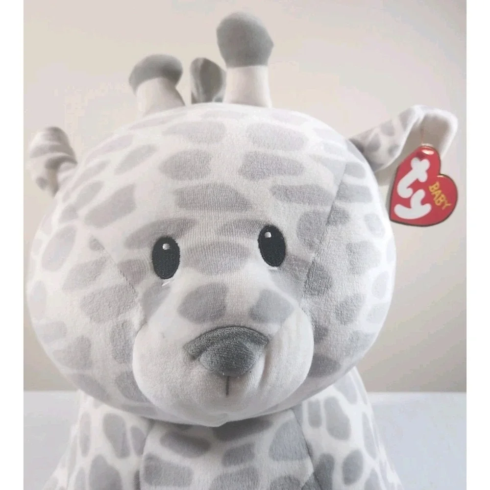 TY 16 INCH 2017 Gracie gray and white giraffe RARE‎ BEANIE PLUSH BABY COLLECTION